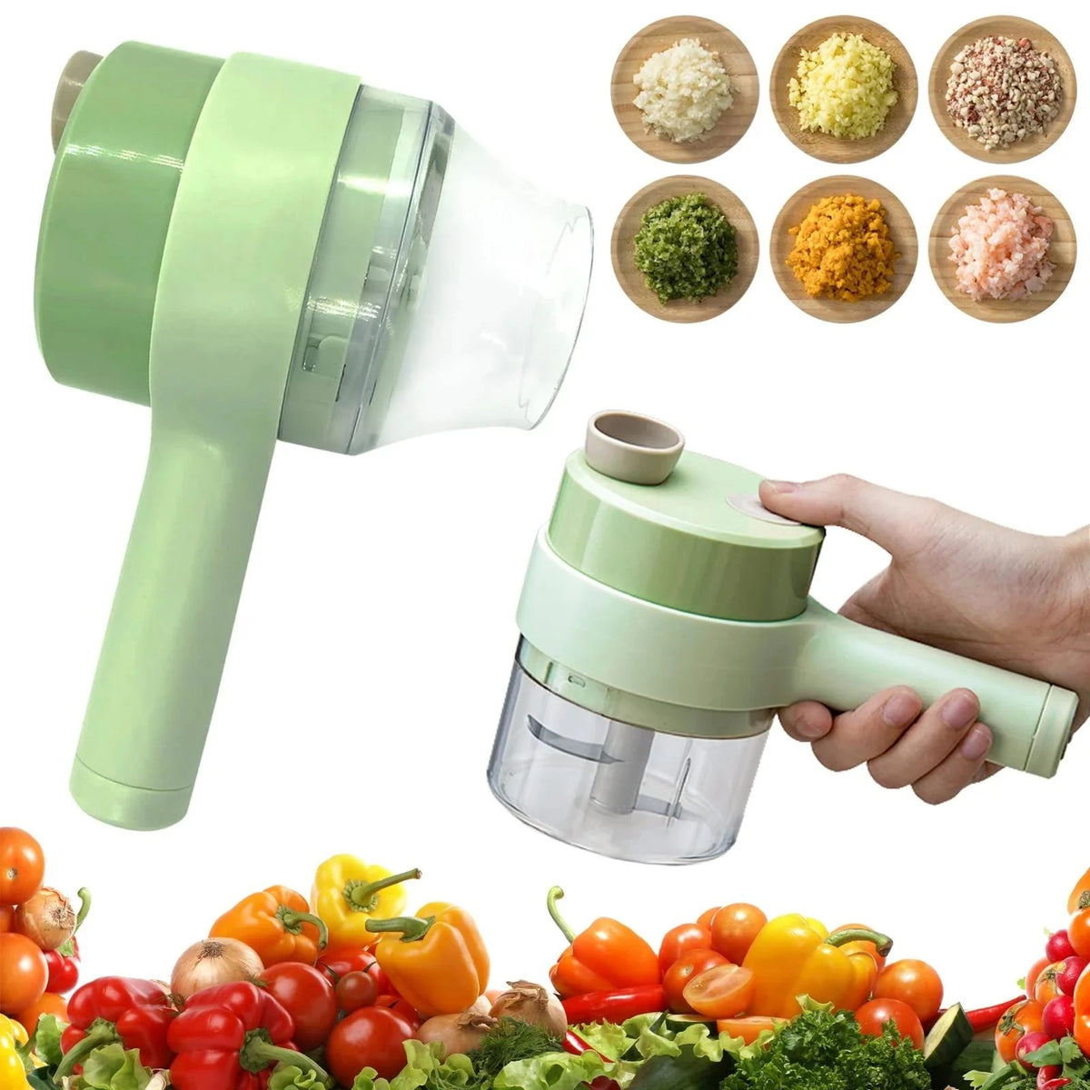 Electric Handheld Vegetable Cutter Slicer Multifunctional Food – photo 4