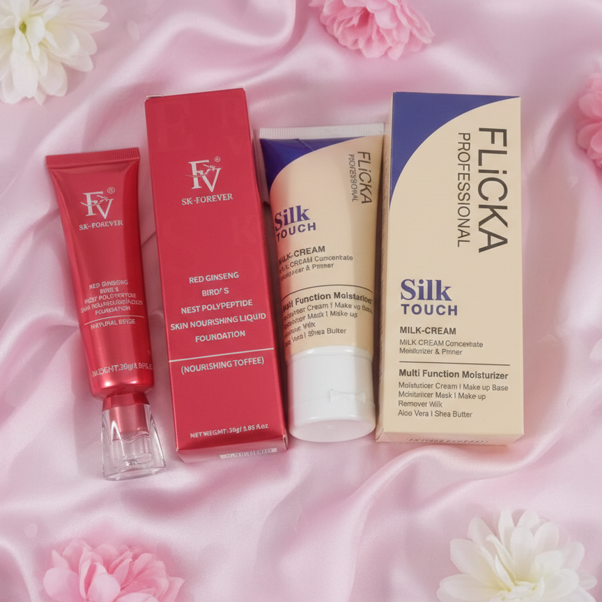 Flicka 2-In-1 Makeup Deal �Primer (60g) + Foundation (30g) Combo