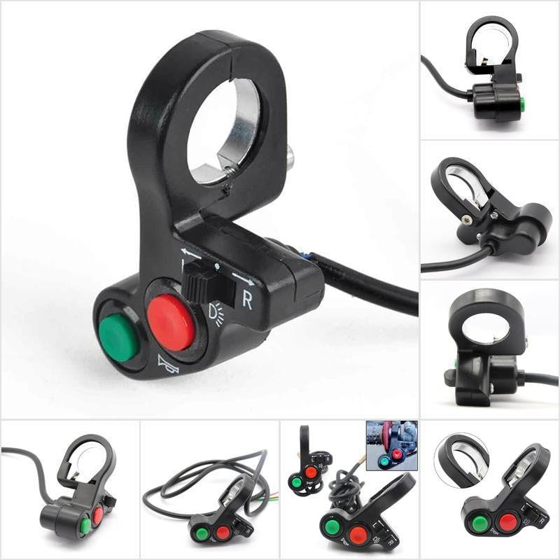Universal Motorcycle Handlebar Switches ON/OFF Button Connector Horn Turn Signal Lights Head Spot Light Switch