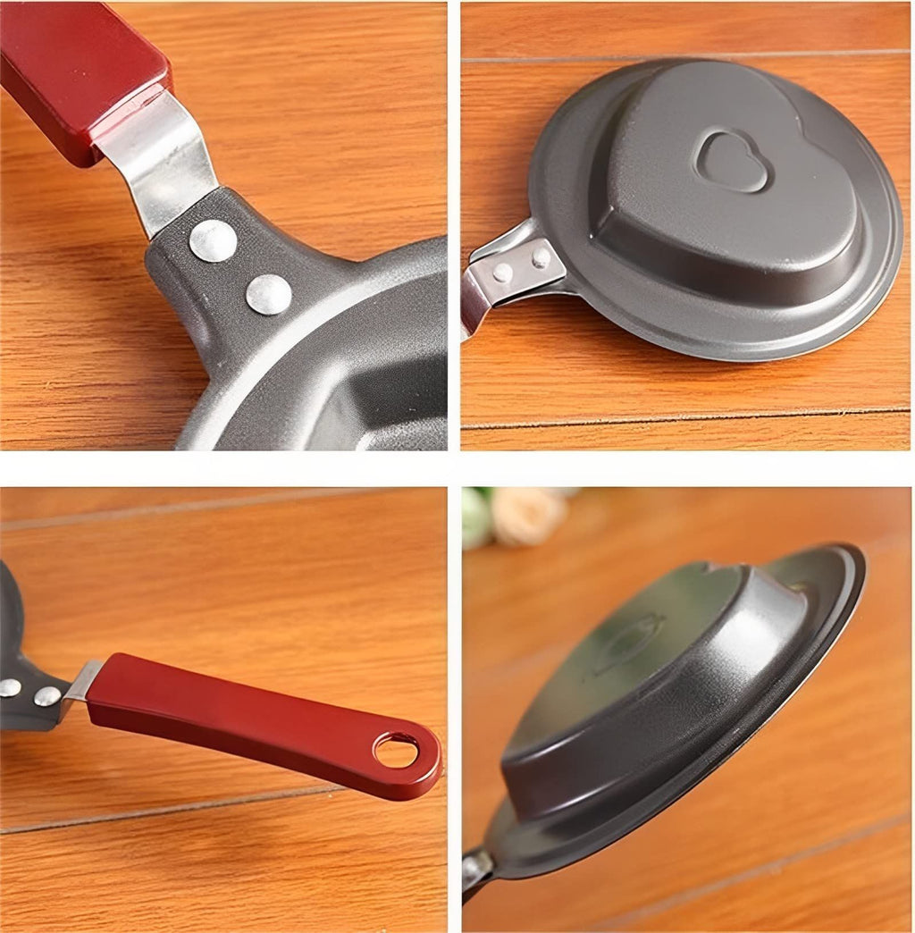Creative Mini Nonstick Egg Frying Pan �Heart, Flower, Star & Fruit Shaped Egg Mold (Random Design)