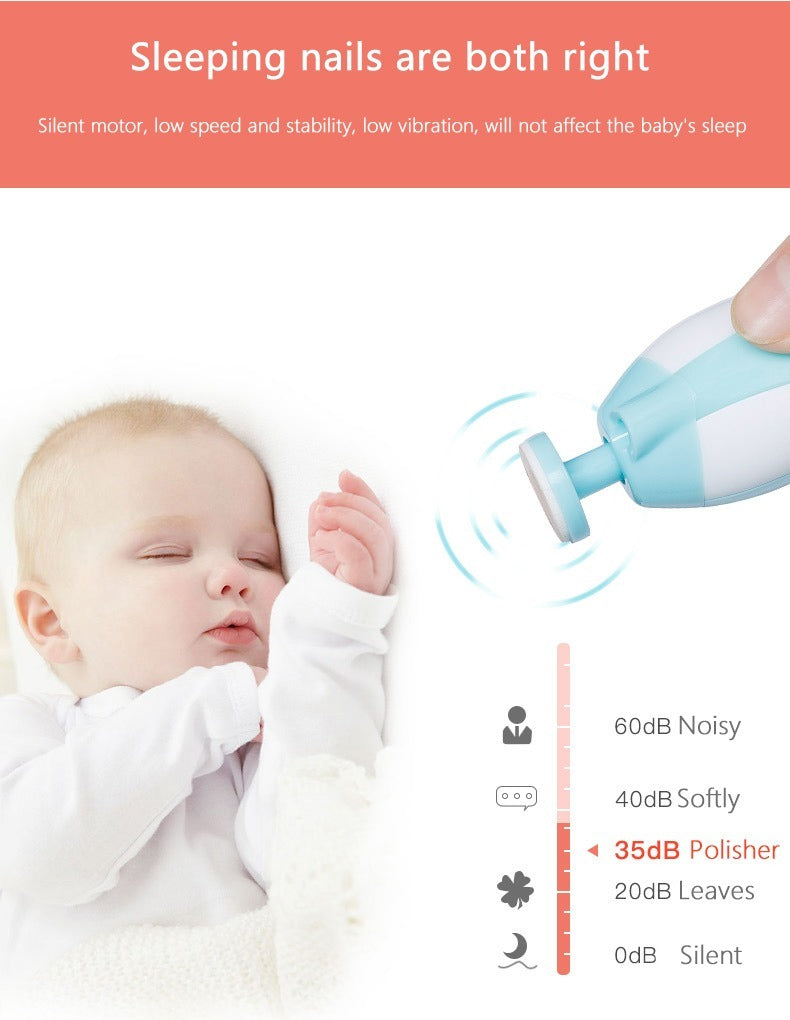 Premium 6-in-1 Electric Baby Nail Trimmer Set �Safe Infant Nail Filer, Clipper Alternative Kit with Storage Case - Random Color