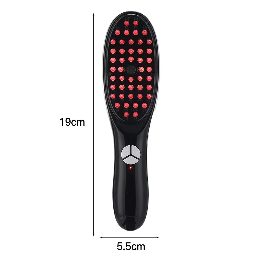 Electric Massage Comb �Blue & Red Light Therapy, Vibration Brush, Spray & Negative Ion Scalp Massager (Rechargeable)