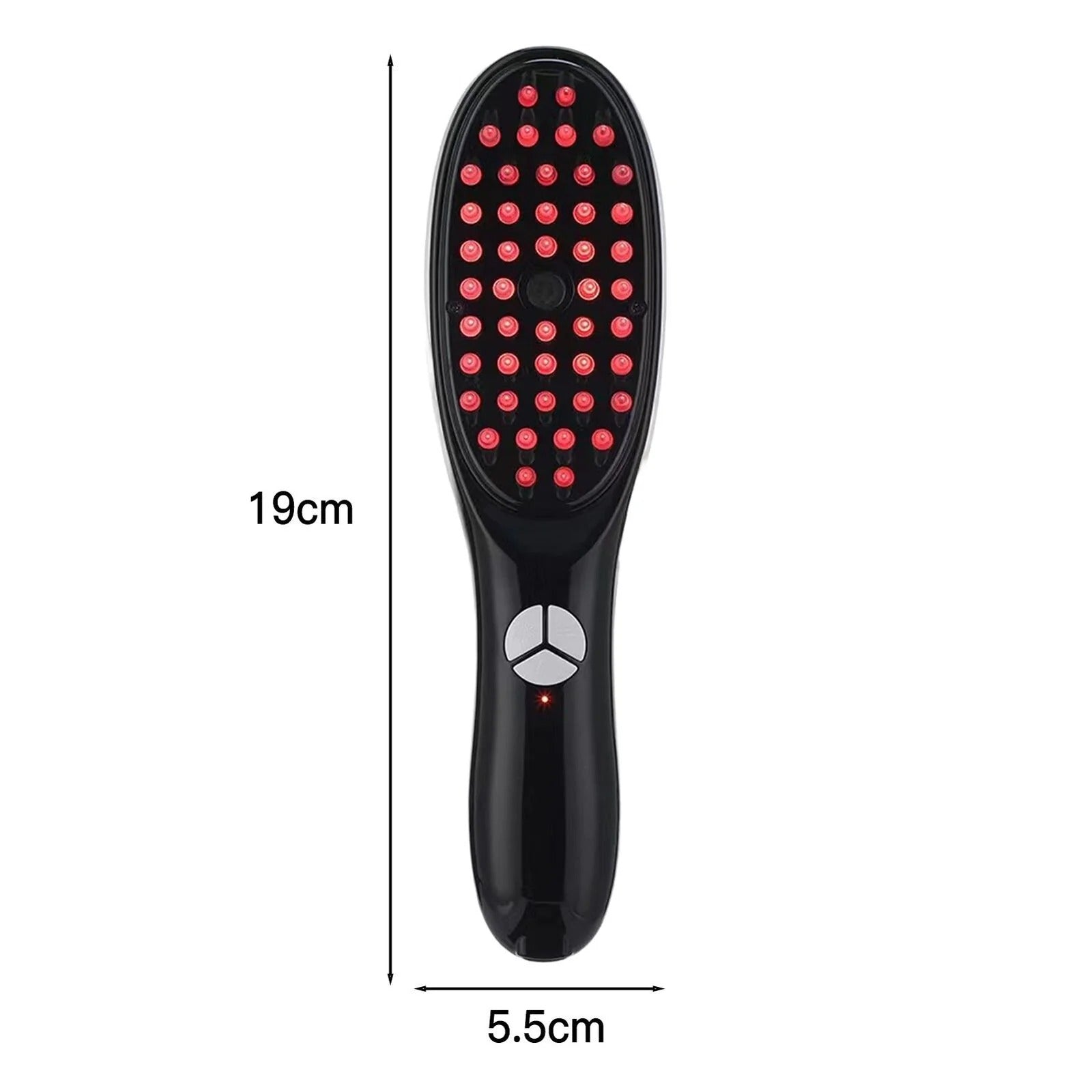 Electric Massage Comb �Blue & Red Light Therapy, Vibration Brush, Spray & Negative Ion Scalp Massager (Rechargeable)