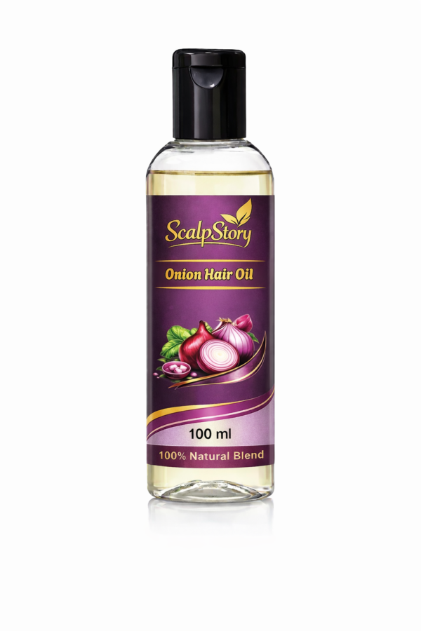 Onion Hair Oil �Natural Hair Growth & Anti-Hair Fall Oil with Sulfur & Antioxidants | Strengthens Roots & Adds Shine | 100 ml