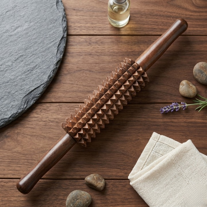 Handcrafted Wooden Thighs and Calves Massager �Reflexology & Muscle Roller