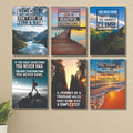 6 PC Motivating Quote Wall Decor Cardboard Phototiles Durable Stylish Elegant And Inspiring - 8*11