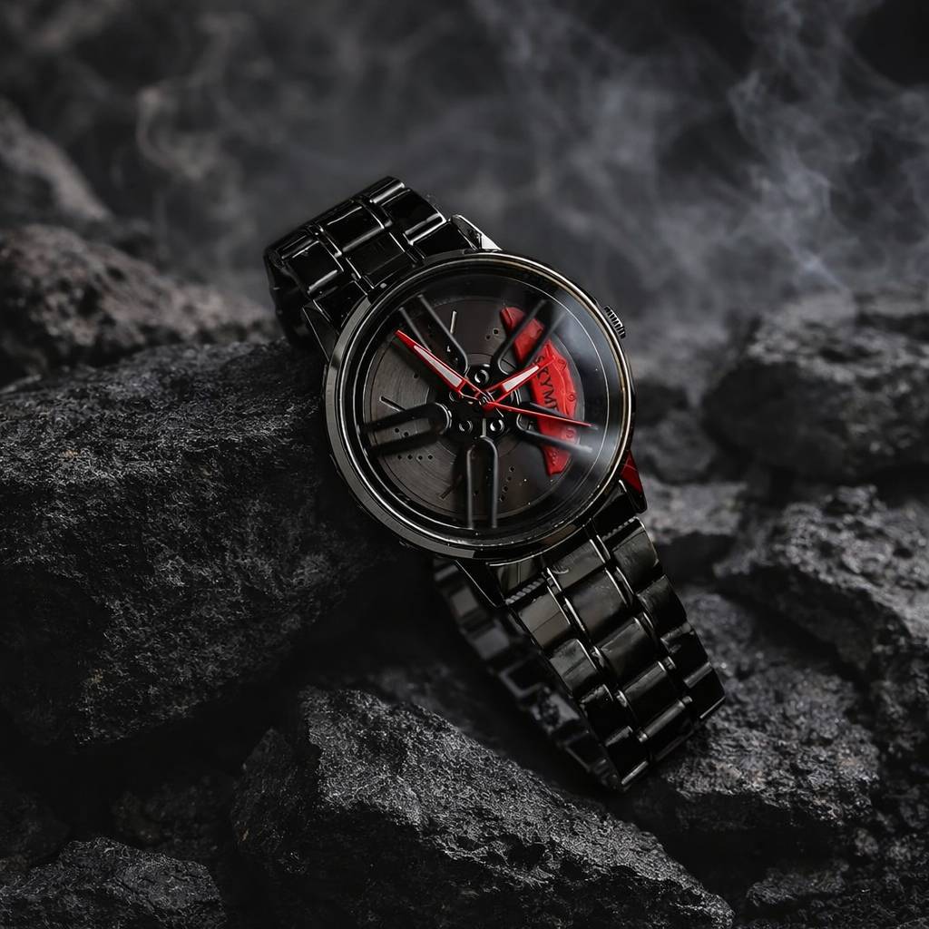 Men's Stylish Spinning Dial Watch �Premium Rotating Wheel Design Wrist Watch for Men (Without Box)