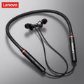 Lenovo Premium Bluetooth Neckband Model 05 �Super Bass Wireless Earphones with Clear Voice & Fast Charging (Black)