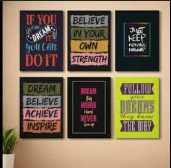 set of 6 sticky wooden frames for