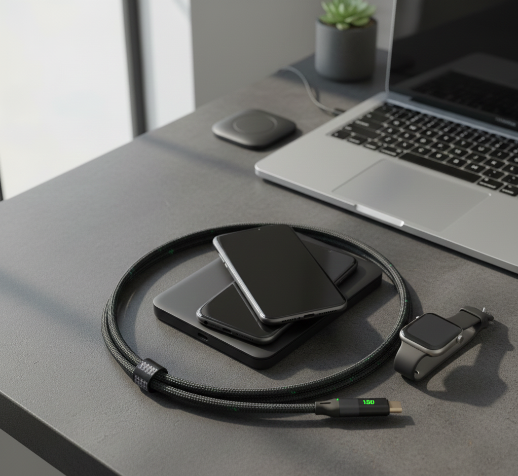 Sabawoon Type-C to Type-C 120W Fast Charging Cable �Ultra-Durable, Super-Speed Power Delivery