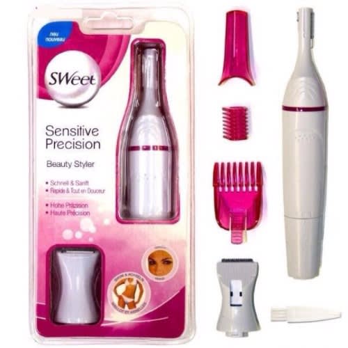 Veet Sensitive Precision Electric Beauty Styler & Trimmer �Waterproof Grooming Kit for Face, Eyebrows, Underarms, and Bikini Line with Interchangeable Heads and Styling Combs