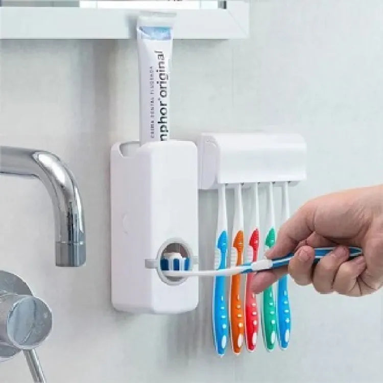 Toothpaste Dispenser With 5 Brush Holder Wall – photo 3