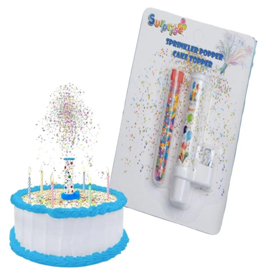 Musical Sprinkle Popper Cake Topper �Surprise Party Decoration