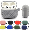 Silicone Breathable Braided Case Cover �Soft TPU Protective Charging Case (Random Color)