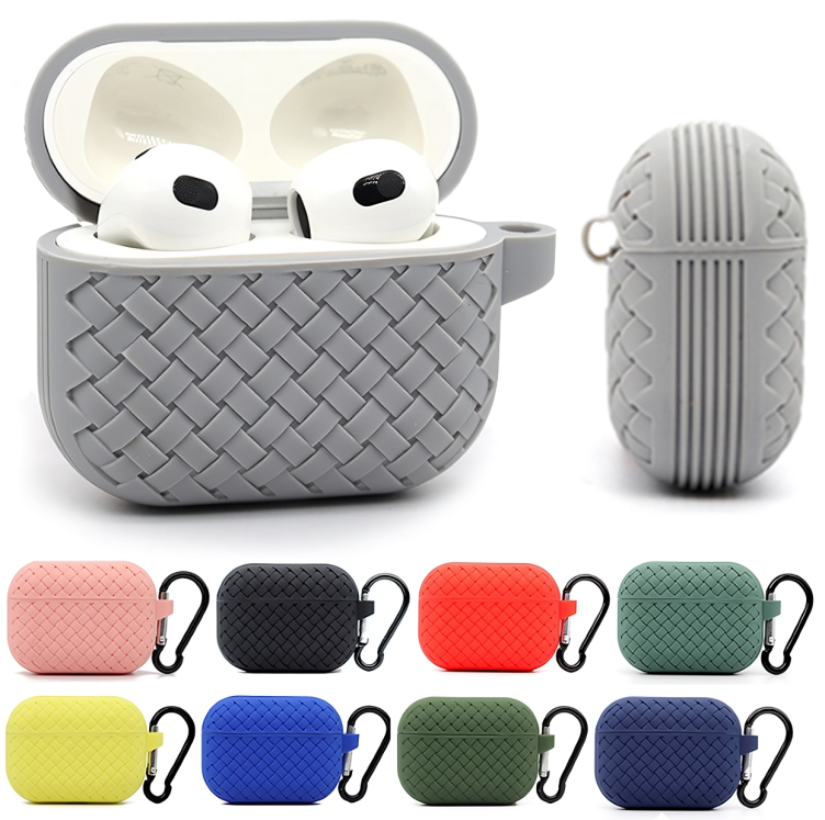 Silicone Breathable Braided Case Cover �Soft TPU Protective Charging Case (Random Color)