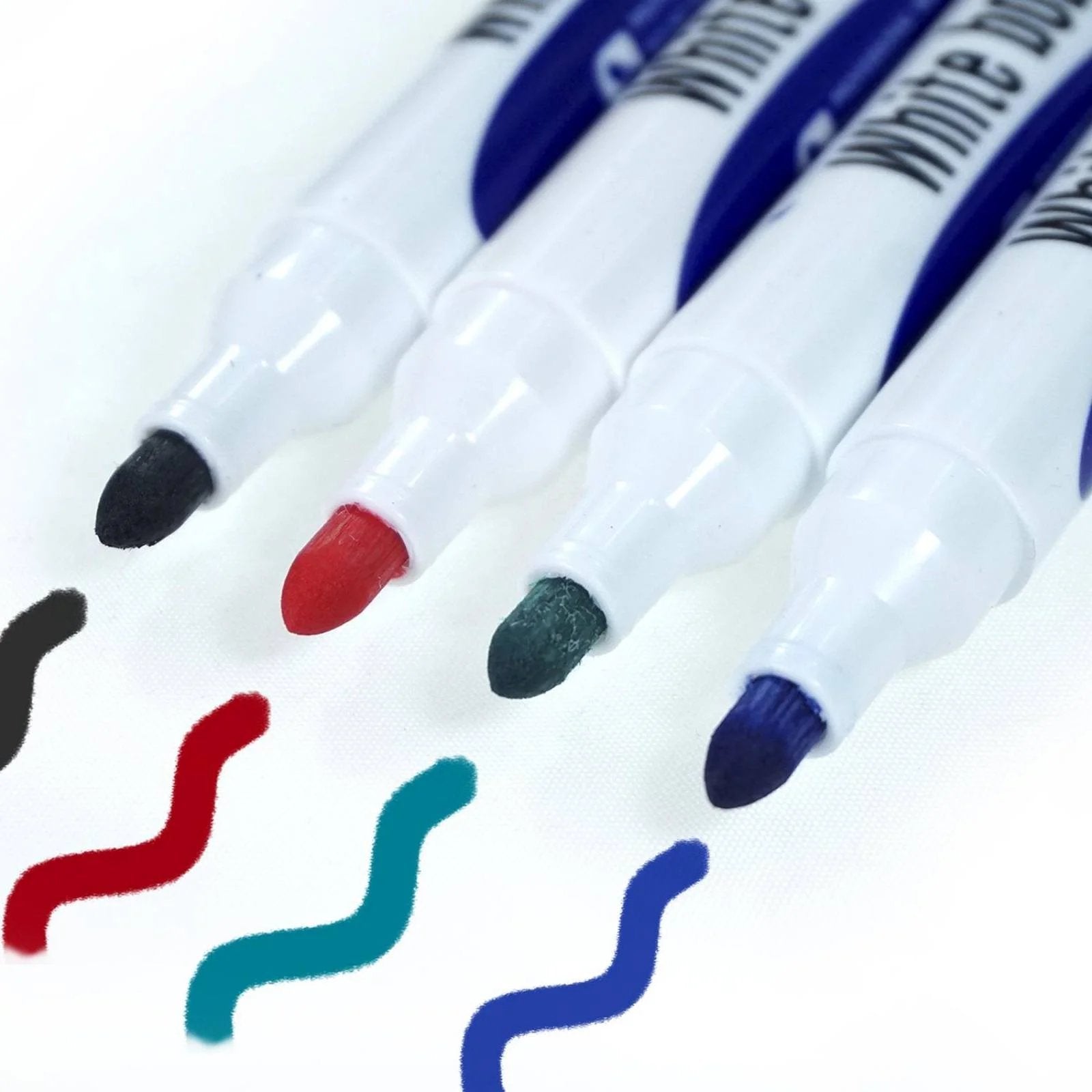 Dry Erase Whiteboard Markers Set �4 Vibrant Colors with Duster, Refillable & Eco-Friendly, Perfect for Home, School, and Office
