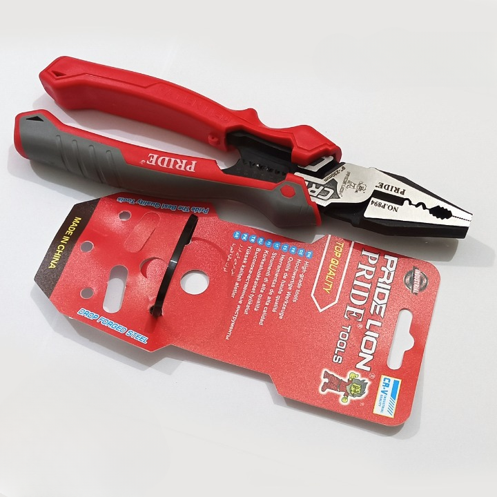 PRIDE Professional Combination Pliers 8 Inch (230mm) Heavy Duty Multi-Purpose Hand Tool