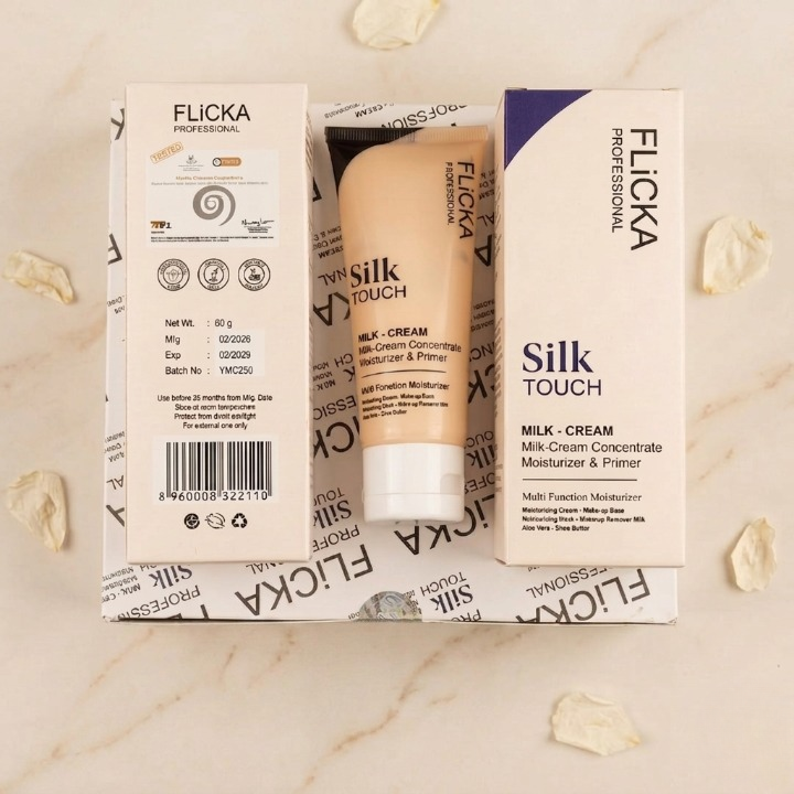 Flicka Professional Silk Touch Milk-Cream �Multi-Function Moisturizer & Primer - 60 gm