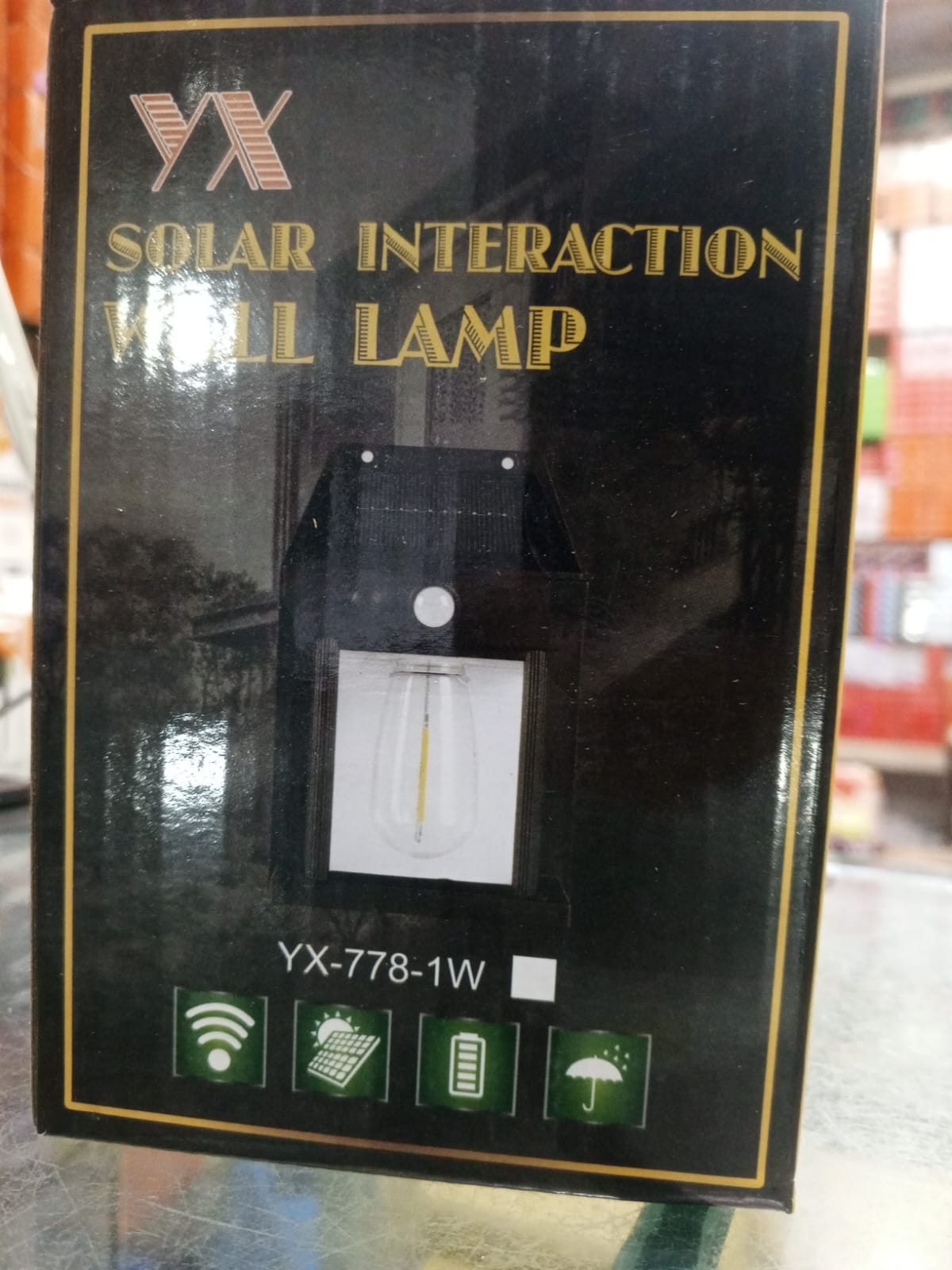 Solar Interaction Wall Lamp Waterproof Outdoor Motion LED Security Light (Model YX-778-1W)