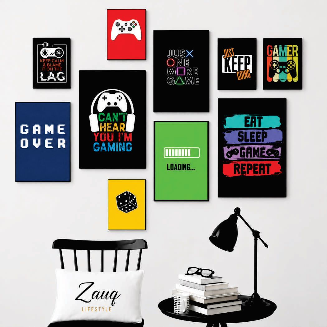 Gaming Wall Art Set �10 Frames (Premium Photo Tiles)