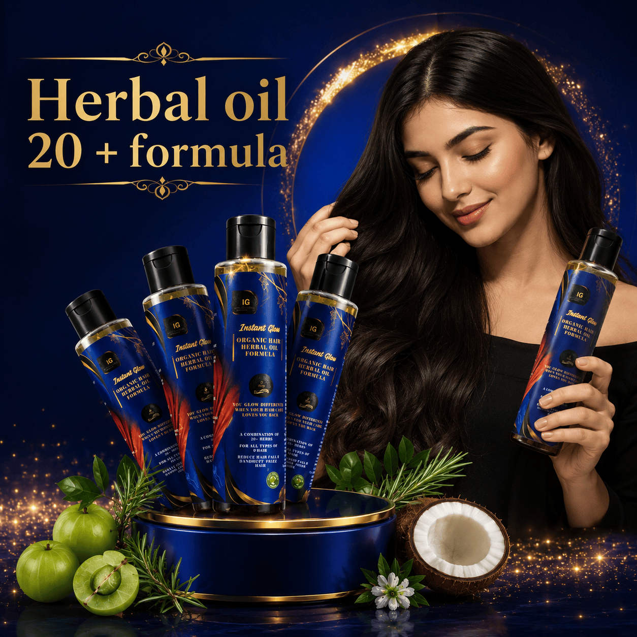 Instant Glow Herbal Oil 20+ Formula 200ml