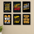 Set of 6 Motivational Wall Art Wooden Phototile Frames for Wall Decor