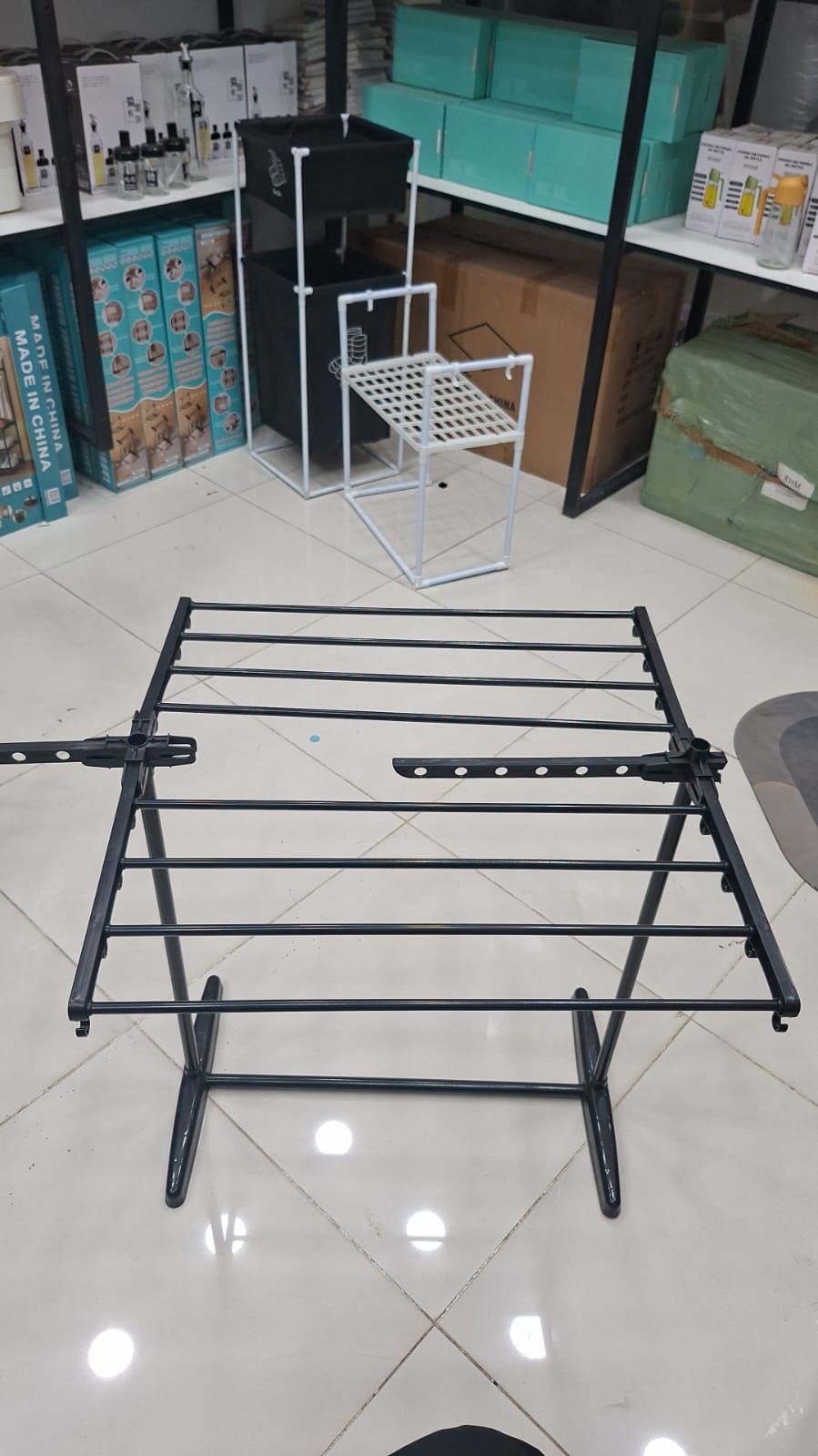 Folding Cloth Drying Stand | Multi-Tier Laundry Organizer With Extendable Wings | Space-Saving Durable Rack For Clothes