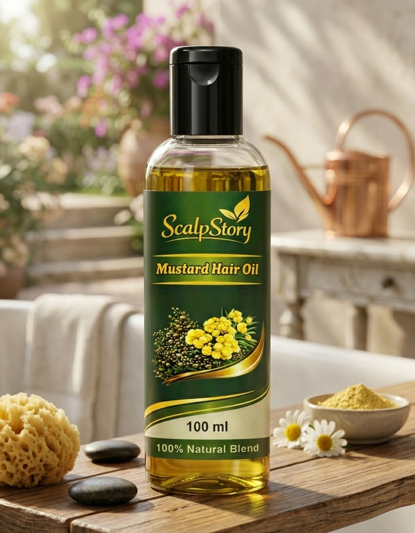 Mustard Hair Oil | Natural Nourishment | Strong, Thick & Shiny Hair | Hair Fall Control & Growth Support | 100Ml