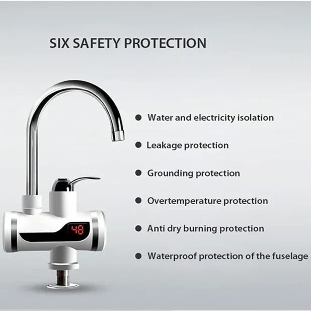 Electric Kitchen Instant Water Heater Tap �Instant Hot Water Faucet | Fast Heating Tankless Faucet