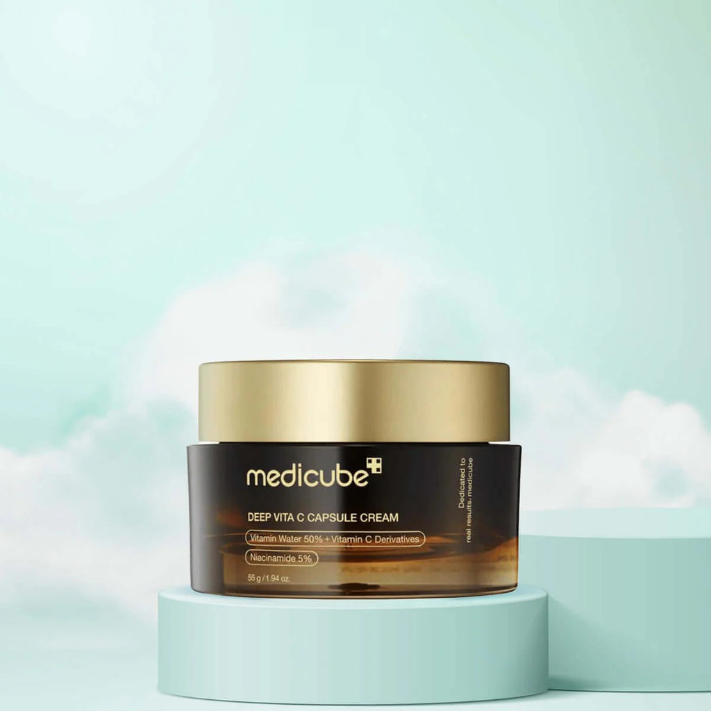Medicube Deep Vita C Capsule Cream 55g | Brightening & Anti-Aging Vitamin C Moisturizer | Glowing Skin Care