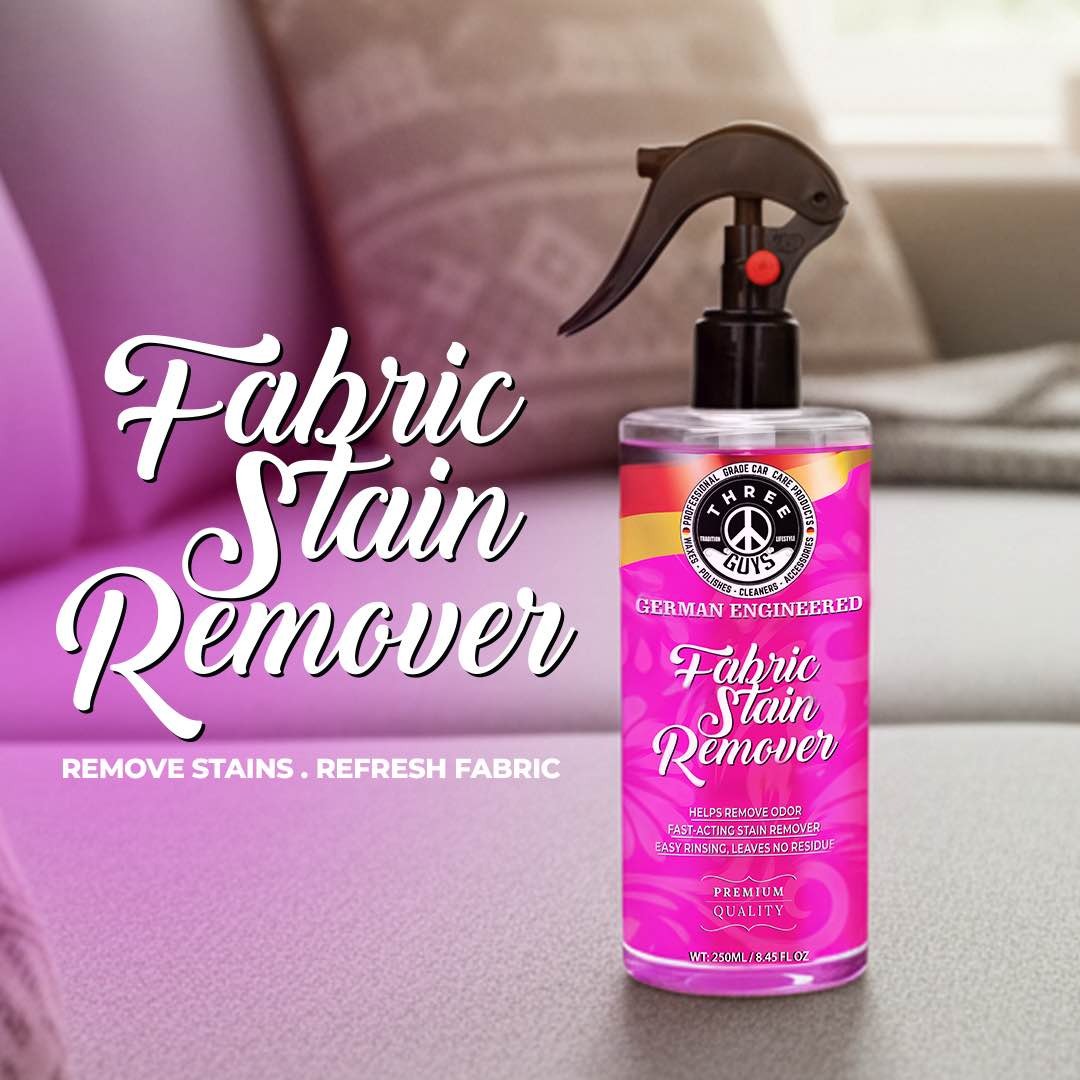 Three Guys Fabric Stain Remover 250ml Fast Acting Cleaner For Carpets Upholstery And Fabric Surfaces