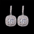 Crystal Earrings �Sparkling Dangle Earrings for Party &amp; Everyday Wear - Earings For Girls ( PJT-990 ) - SILVER