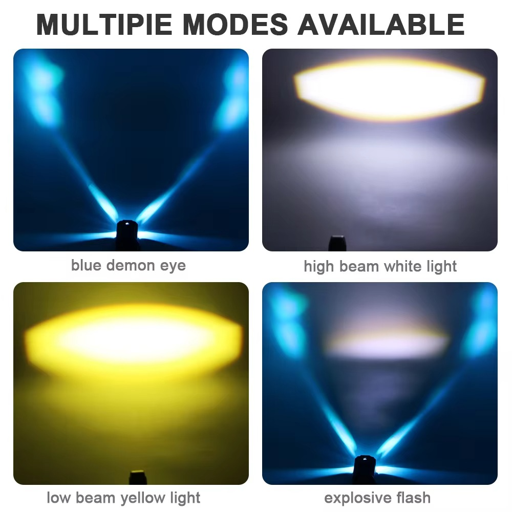 Universal Motorcycle LED Auxiliary Headlight �High/Low Beam Super Bright Fog &amp; Driving Light with Waterproof IP65 Spotlight for All Bikes and Weather Conditions - Pack Of 01