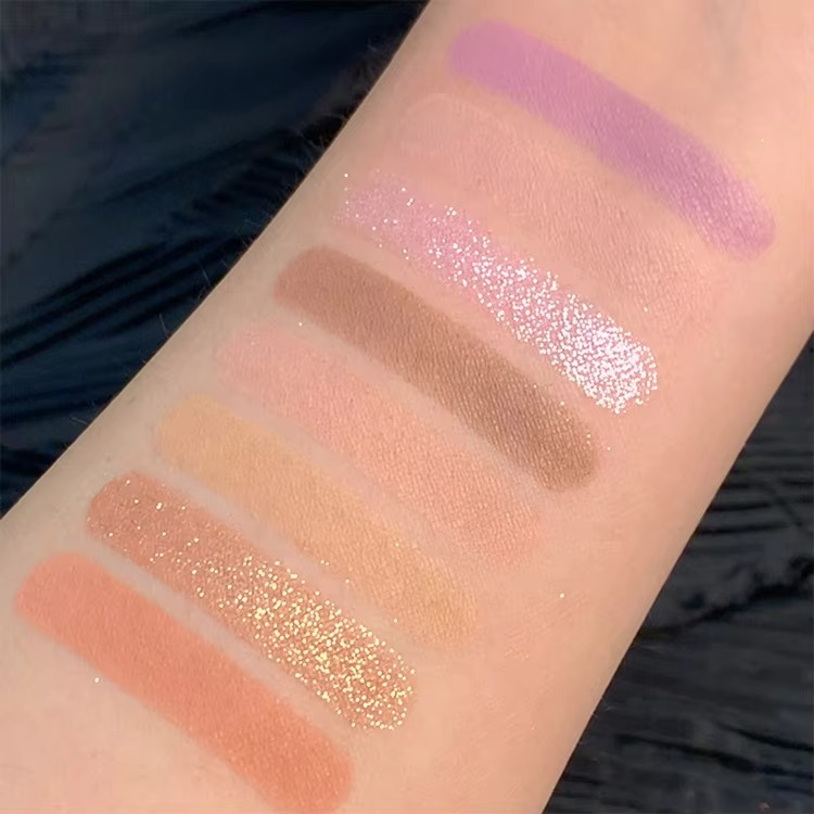 08 Colors Biya Star Flash Eight-Color Eye Shadow Palette Matte Pearl Light Fine Color Milk Tea Earth Niche Glitter Eye Shadow - 8 colors Korean Trending Eye Shadow Palette?