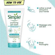 Simple Daily Skin Detox Purifying Gel Facial Wash �150ml