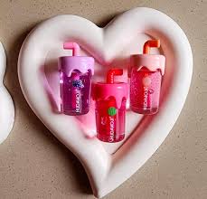 Hudamoji Juice-Shaped Fruit Lip Oil �3 Pc Random, Hydrating Lip Shiner with Glossy Finish