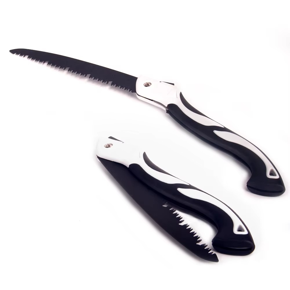 Foldable Saw Camping Tool Folding Hand Pruning Saw with Blades - Folding Saw Efficient Chip Removal Lock Design Pocket Pruning Saw for Bone Trees Wood Trimming Cutting ( Random Color )