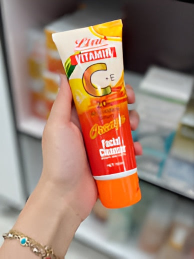 Liru Orange Facial Cleanser 120ml | Professional Care with Vitamin C+E &amp; Orange Extract for Brightening, Deep Cleansing &amp; Daily Skincare