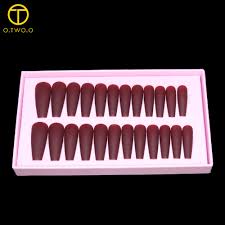 24 Pcs Matte Perfection �O.TWO.O Brown Nail Polish for a Luxe Look | Best Nails for women