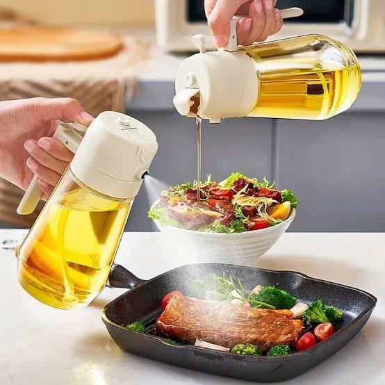 Modern 2-In-1 Oil Sprayer Bottle For Kitchen