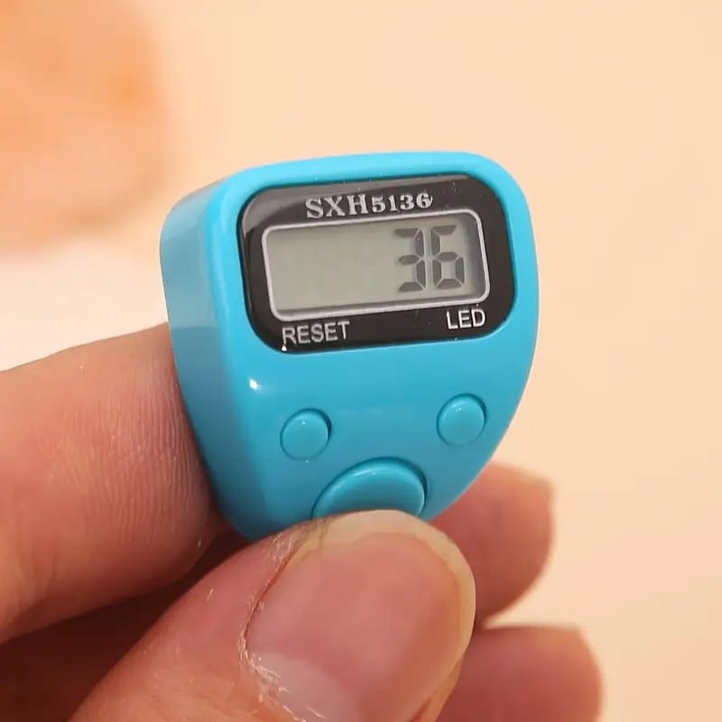 Digital Finger Counter LED Electronic Tasbeeh & Tally Counter 99999 Counts | Random Color