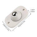 Mini Furniture Mover Wheels Set of 4 | 360? Rotating Self-Adhesive Casters | Stainless Steel Ball Rollers