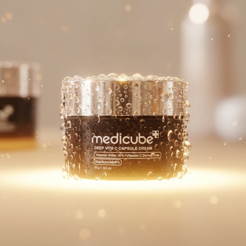 Medicube Deep Vita C Capsule Cream 55g �Brightening Vitamin C Face Cream with 5% Niacinamide