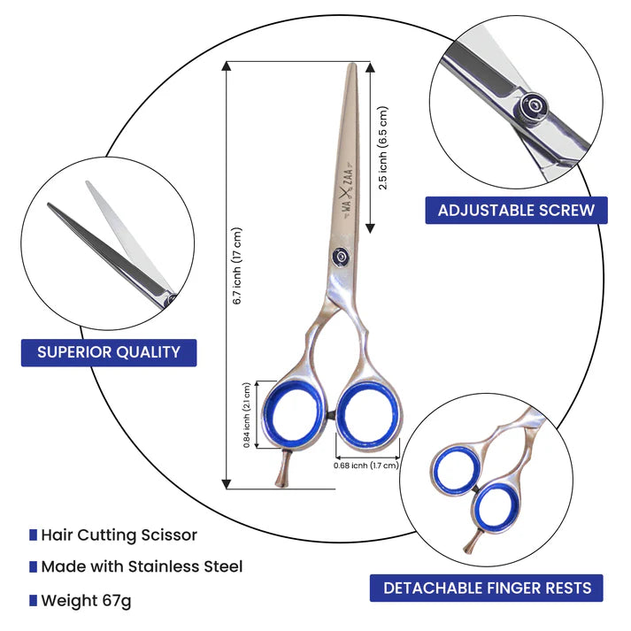 WAXZAA Professional Barber Scissors Kit �Premium Hair Cutting Accessories