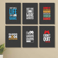 6 PC Wall Decor Cardboard Phototiles With Double Tape For Back Sticking Gaming Quotes(8*11size)
