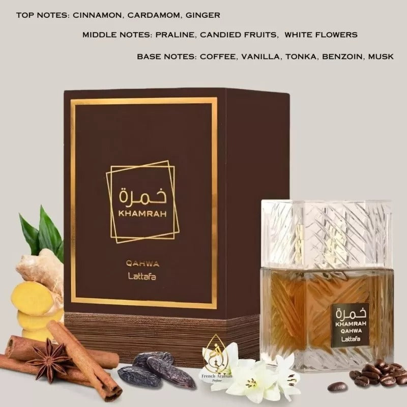 Lattafa KHAMRAH QAHWA Perfume | Long-Lasting 48 hrs | Premium Fragrance | 100 Ml