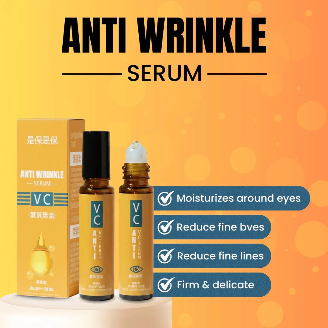 Lutein Anti-Wrinkle Serum �Firming & Radiance Boosting Facial Serum for Smooth, Youthful Skin