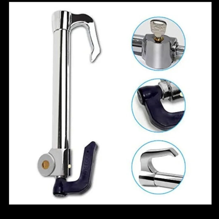 Steering to Pedal Lock Anti Theft Double Hook Steel Lock for all Cars
