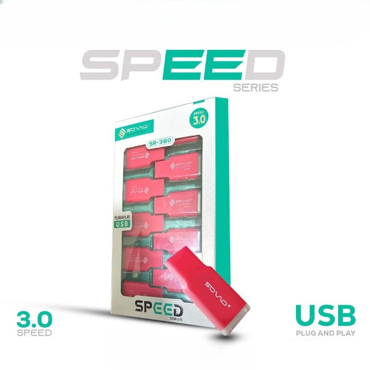 SPEED (SOVO) 10-in-1 Card Reader Pack �Multi Memory Card Reader with High Speed Data Transfer Support