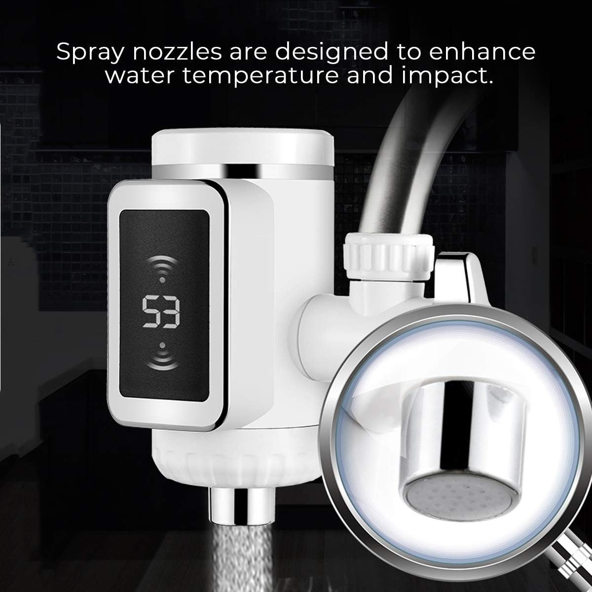 3000W Water Heater Faucet �Instant Heating Tap with Grow Free Installation for Home and Kitchen Use
